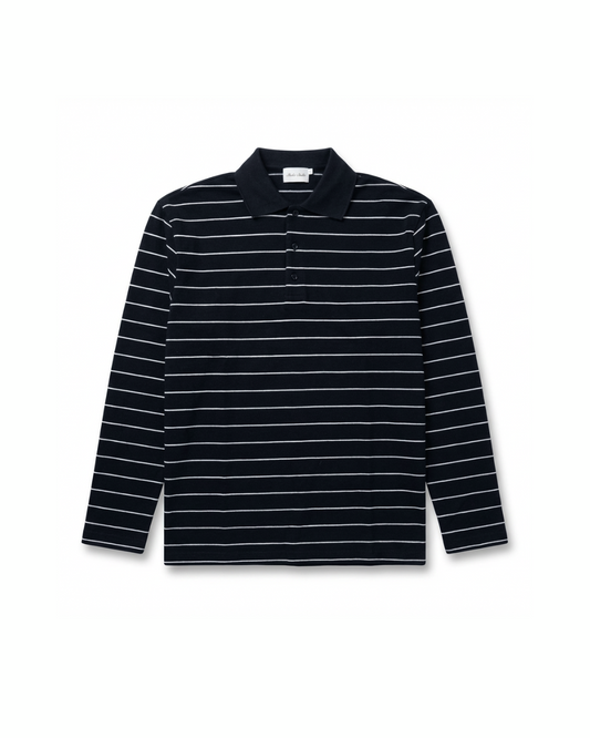 Black Striped Polo