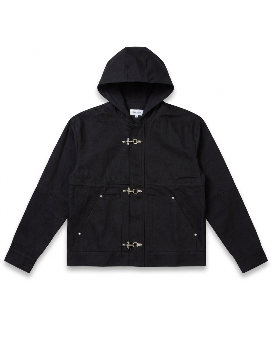 Black Selvedge Clasp Jacket (16oz)