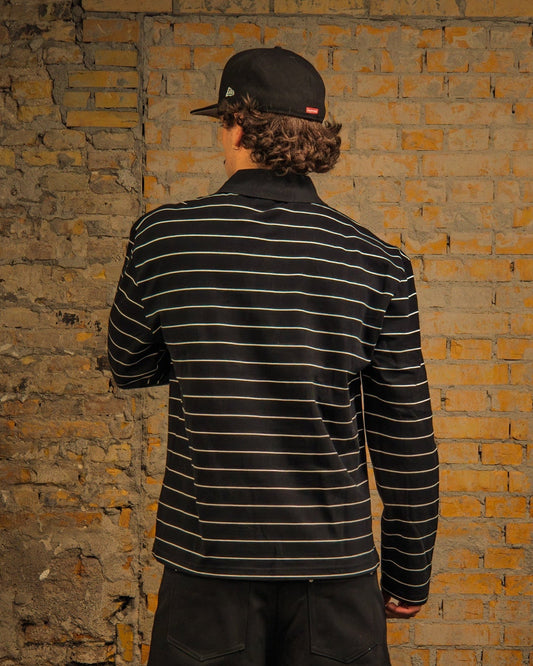 Black Striped Polo