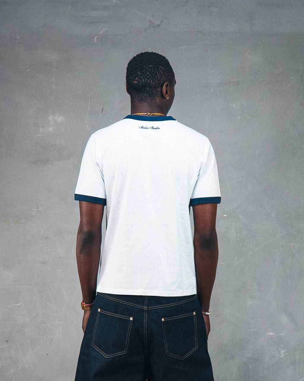 White/Blue T-shirt