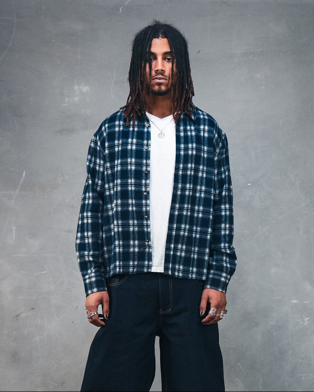 Checkered Blue Shirt