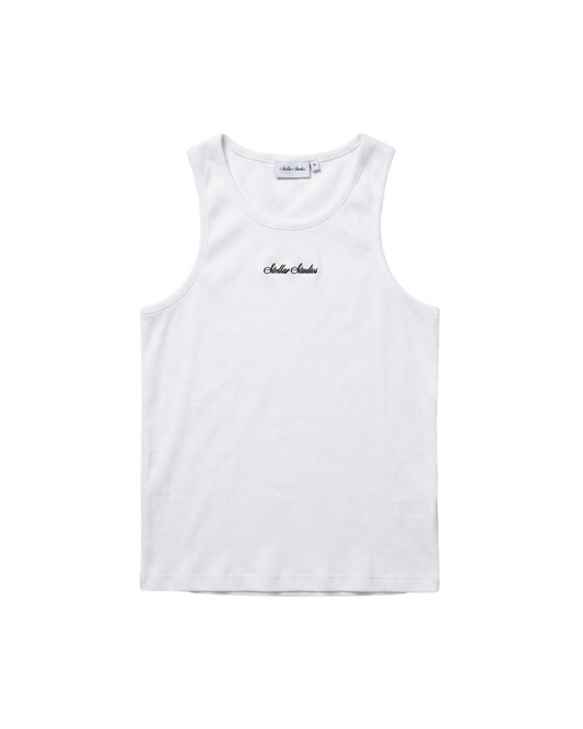 White Logo Tank Top