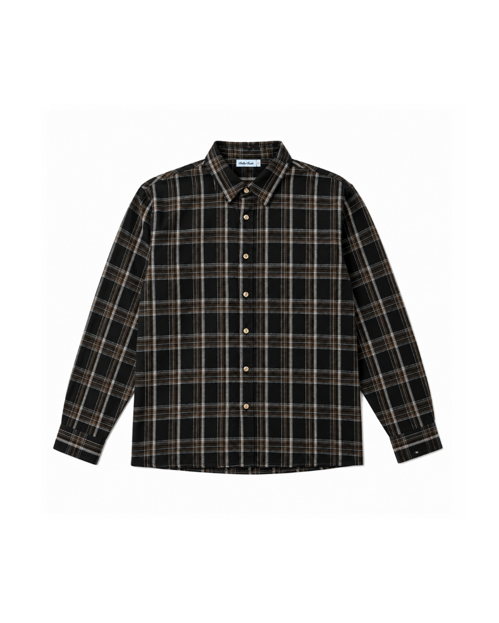 Black/brown checkered shirt